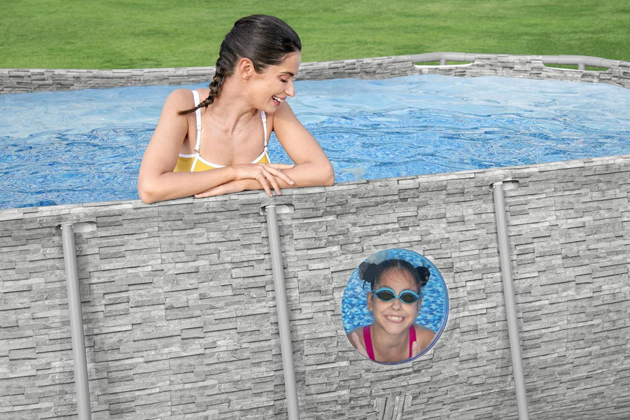 Piscina Bestway Ovalada Ventana Filtro+Acces 4.27X2.50X1.00M